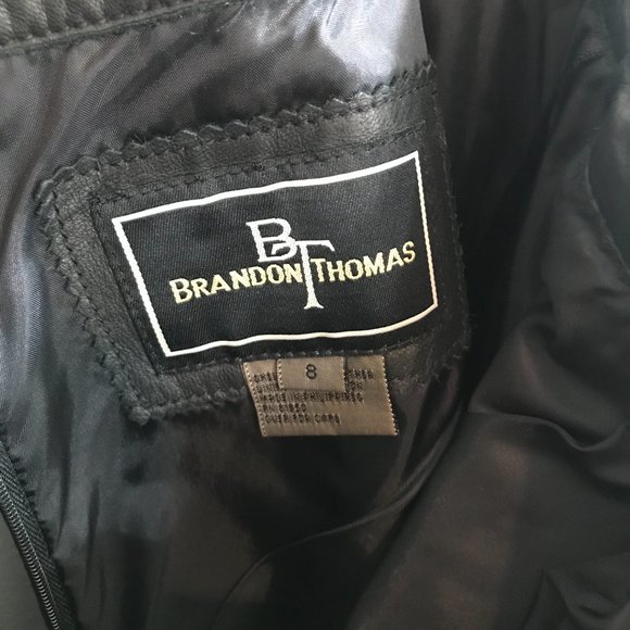 Brandon Thomas, size 8, black leather maxi/midi skirt - Picture 5 of 5